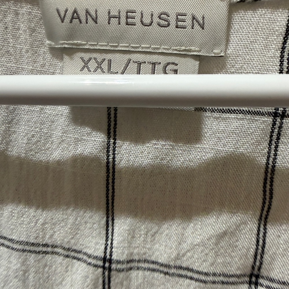 Van Heusen White Grid Pattern Blouse - image 3